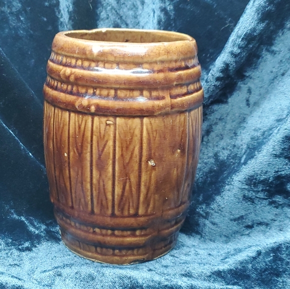 Vintage Root Beer Wood Barrel Ceramic Coffee Mug Brown - Picture 4 of 6